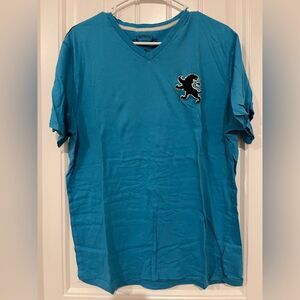 Express Blue Short Sleeve Tee with Lion Logo
